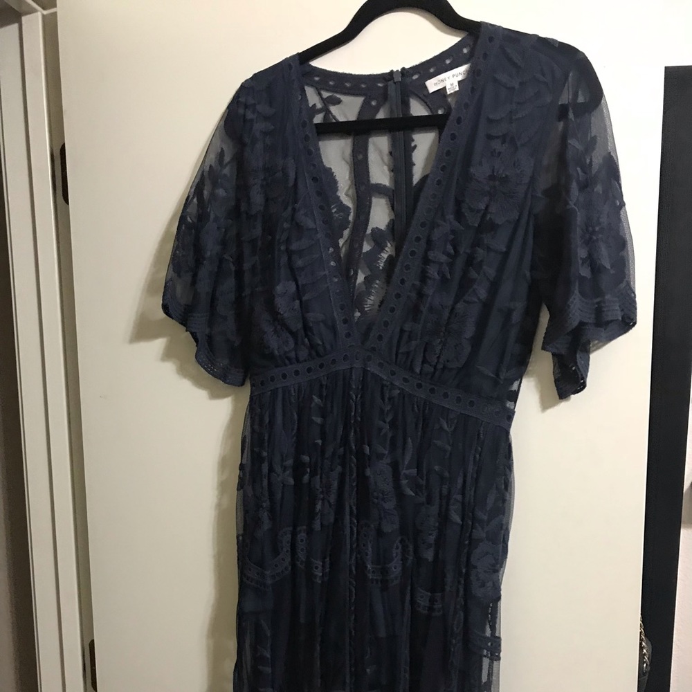 Lace maxi romper dress